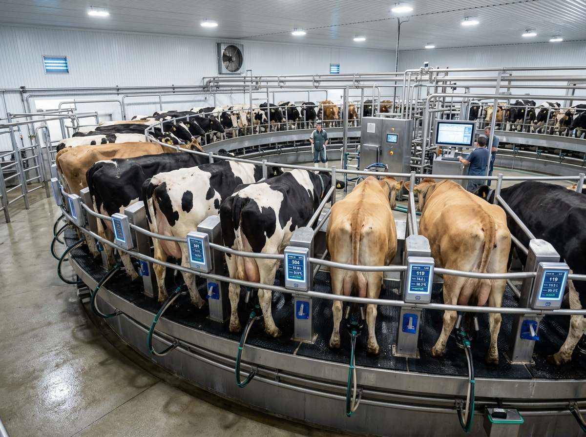 Rotary Dairy Milking Parlor Telemetry